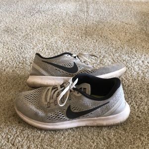 Grey Flyknit Nike Free Run Shoes